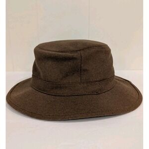 Duluth Mens Crusher Hat Wool Winter Fleece Flap Brown Size Large Packable